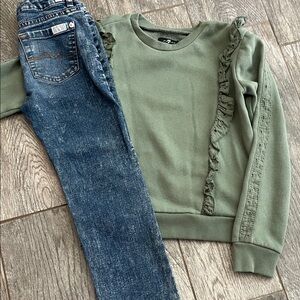 7 For All Mankind Green and Blue Kids Matching Set